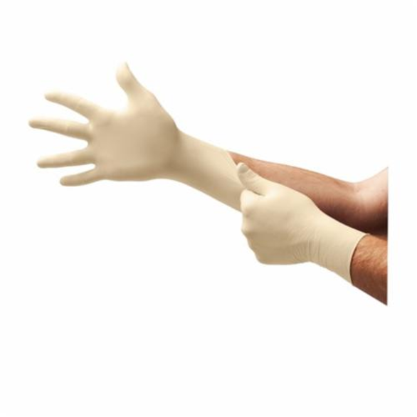 TouchNTuff® 693180XS 69-318 Single Use Disposable Gloves, XS, Natural, Ambidextrous/Textured Grip, Natural Latex Rubber