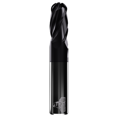 CEM10B4TiALN, 4 Flutes, 1 in, TiALN, Carbide, Ballnose End Mill