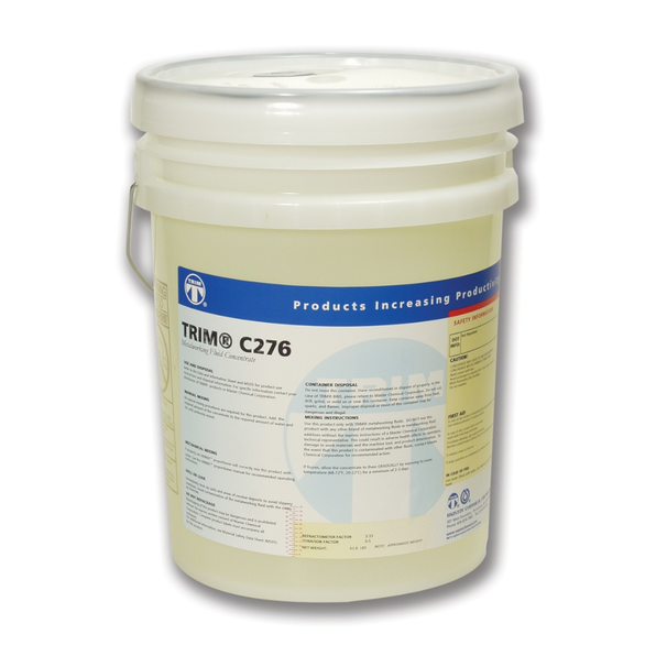 TRIM® C276/5 Clean-Running Synthetic Coolant, 5 gal Pail, Liquid, Colorless to Pale Yellow