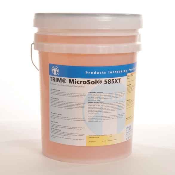 TRIM® MS585XT/5 High Lubricity Non-Chlorinated Semi-Synthetic Microemulsion Coolant, 5 gal Pail, Mild Amine, Liquid