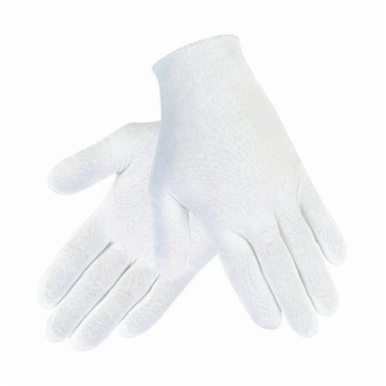 Memphis 8600 Lightweight Reversible Inspectors Gloves, L, 35% Cotton/65% Polyester, White, Straight Thumb, Paired Hand, 8-1/2 in L